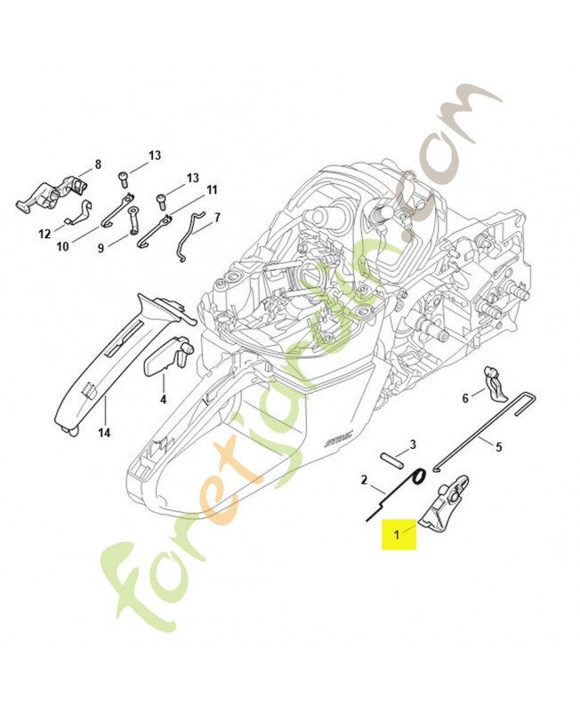 Manette des gaz stihl ref. 1142-182-1000