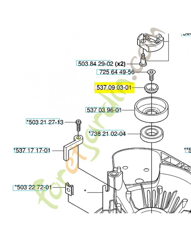 Rondelle 537090301. Pièce de rechange Husqvarna
