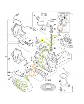Tringlerie de volet démarrage 4238-185-1500. Pièce de rechange Sithl / Vicking
