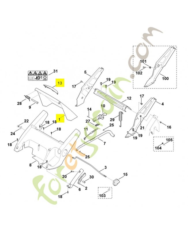 Volet complet 6340-700-2700. Pièce de rechange Sithl / Vicking Volet complet 6340-700-2700. Pièce de rechange Sithl / Vicking