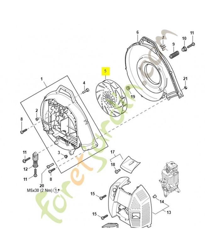 Turbine 4283-700-3401. Pièce détachée Stihl / Vicking