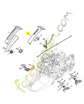 Monture de poignée 1138-791-0600. Pièce détachée Stihl 