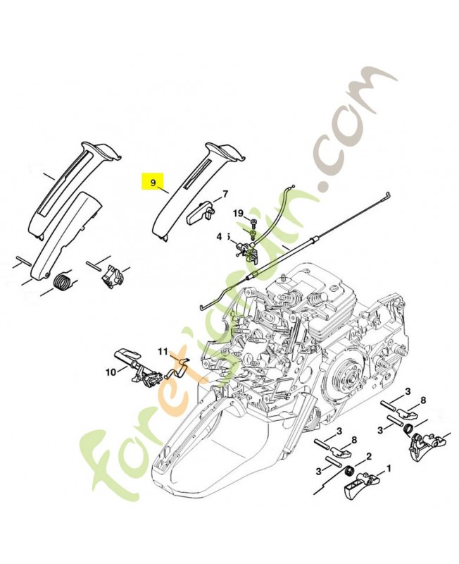 Monture de poignée 1138-791-0600. Pièce détachée Stihl Monture de poignée 1138-791-0600. Pièce détachée Stihl