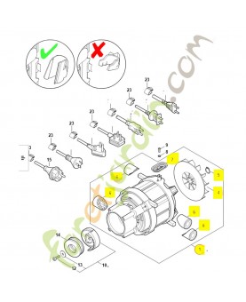 Moteur électrique 220-240v/50 hz, 2,1/2 4950-600-0222. Pièce détachée Stihl / Vicking