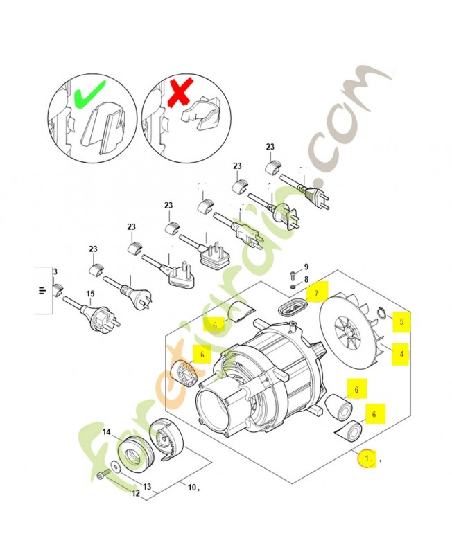 Moteur électrique 220-240v/50 hz, 2,1/2 4950-600-0222. Pièce détachée Stihl / Vicking Moteur électrique 220-240v/50 hz, 2,1/2 4950-600-0222. Pièce détachée Stihl / Vicking