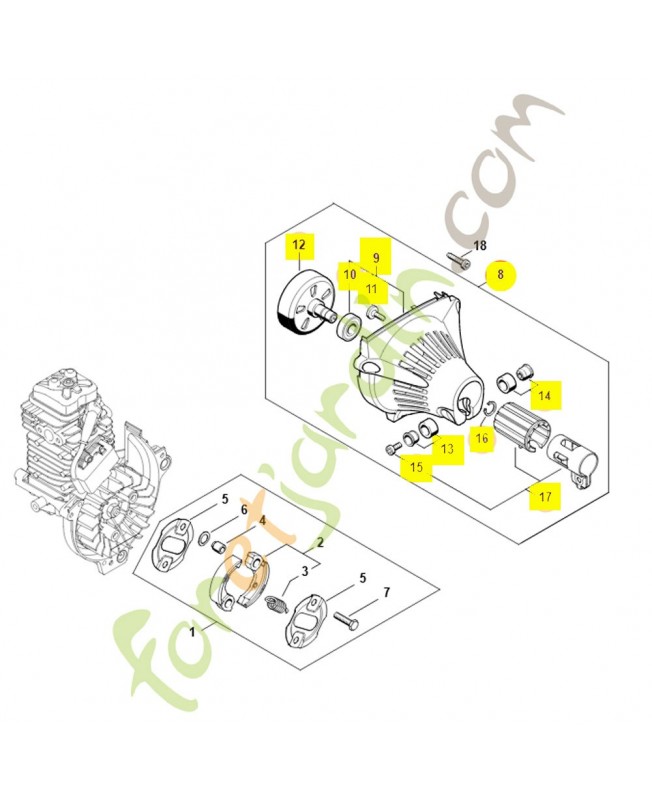 Carter de ventilateur 4182-080-1805. Pièce détachée Stihl / Vicking Carter de ventilateur 4182-080-1805. Pièce détachée Stihl / Vicking
