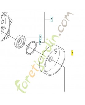 Tambour d embrayage complet 544900701. Pièce de rechange Husqvarna