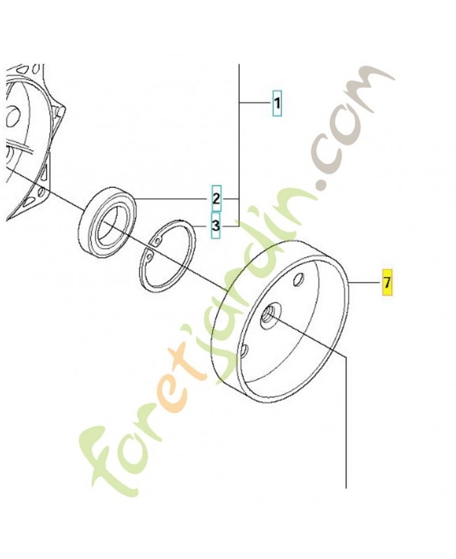 Tambour d embrayage complet 544900701. Pièce de rechange Husqvarna