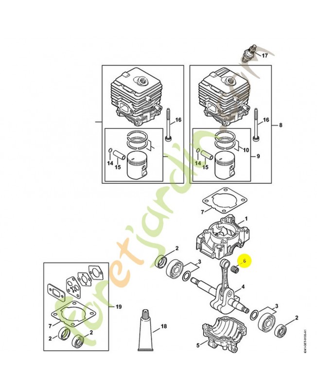 Cage a aiguilles 8x11x10 9512-003-1832 stihl