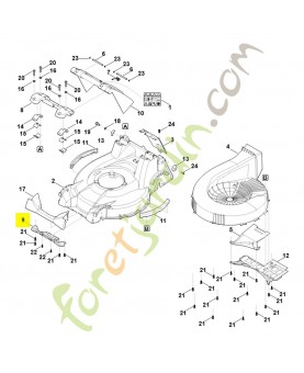 Pare chocs 6378-760-7301. Pièce détachée Stihl / Vicking