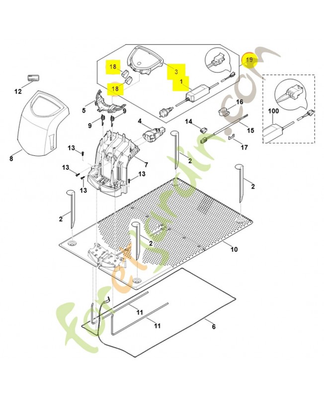 Platine station ado400/6010 6301-007-1036. Pièce détachée Stihl / Vicking Platine station ado400/6010 6301-007-1036. Pièce détachée Stihl / Vicking