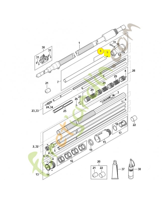 Tube complet dia 25,4 mm 4182-710-7143. Pièce détachée Stihl / Vicking Tube complet dia 25,4 mm 4182-710-7143. Pièce détachée Stihl / Vicking