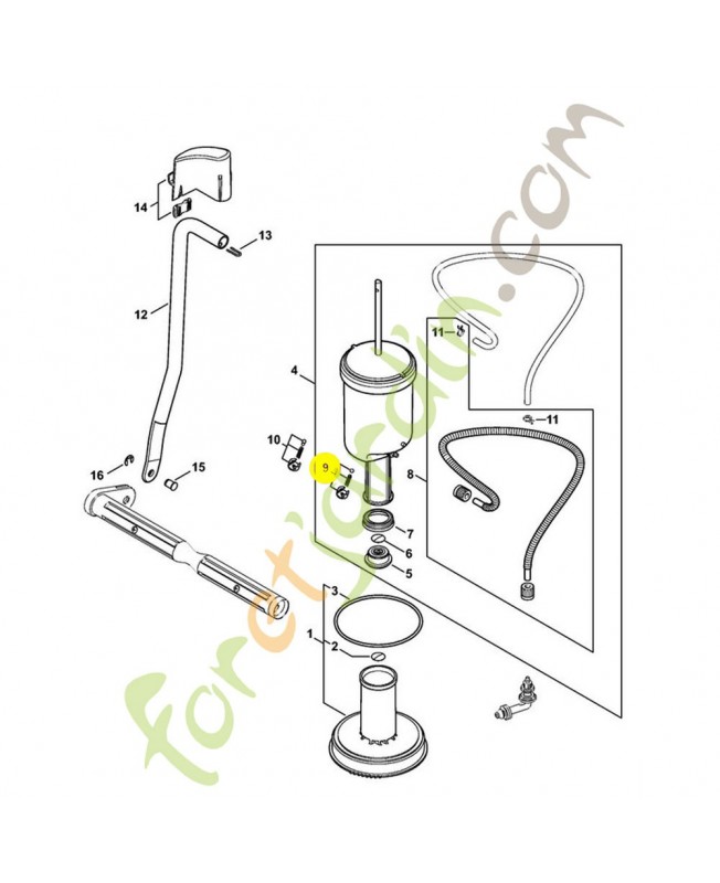 Soupape de sécurité 4255-510-0904. Pièce détachée Stihl / Vicking