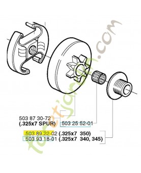 Pignon 503892202. Pièce de rechange Husqvarna