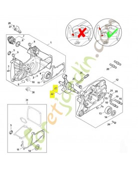 Vilebrequin Stihl ref. 1144-030-0402 Remplace référence 1144-030-0401 et 1144-030-0400