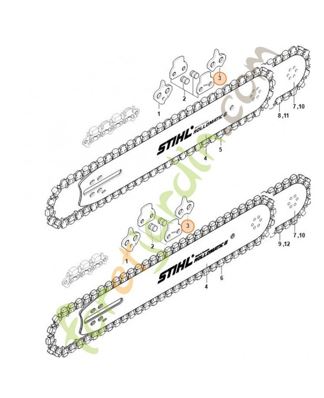 Maillon intermediaire court Maillon intermediaire court