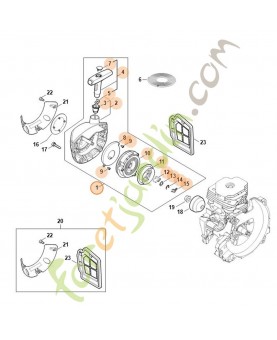 Dispositif de lancement Stihl ref. 4148-190-4002 Remplace référence 4148-190-4001