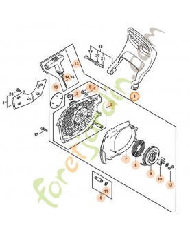 Carter ventilateur av lanceur référence 1142-080-2102