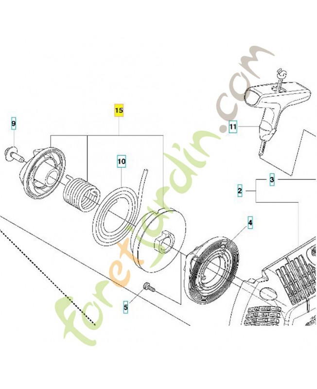 Poulie de lanceur reference 586659603 husqvarna Remplace référence 586659601, 586659602