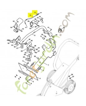 Cable commande des gaz référence 4238-180-1101