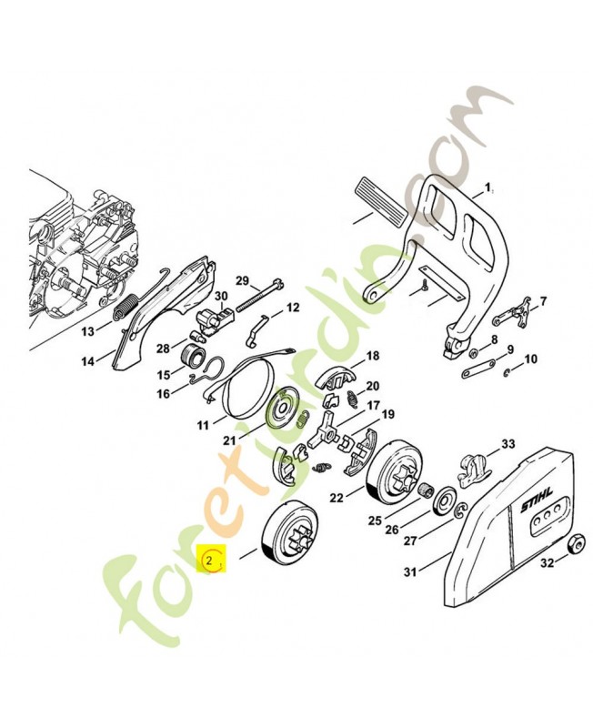 Pignon 1/4" 8d 1123-640-2007 stihl