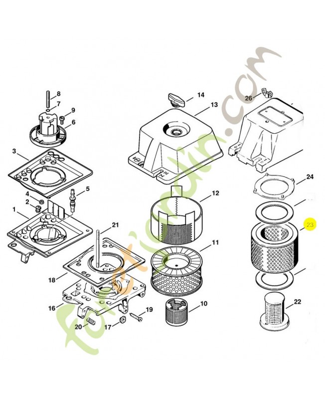 Filtre principal 4201-141-0300. Pièce détachée Stihl / Vicking Filtre principal 4201-141-0300. Pièce détachée Stihl / Vicking