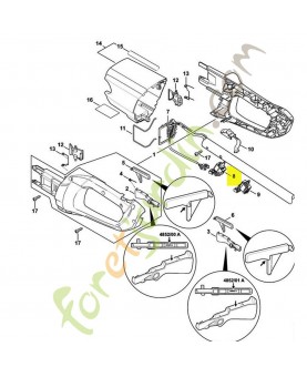 Commutateur Stihl ref. 4852-430-0502 Remplace référence 4852-430-0501