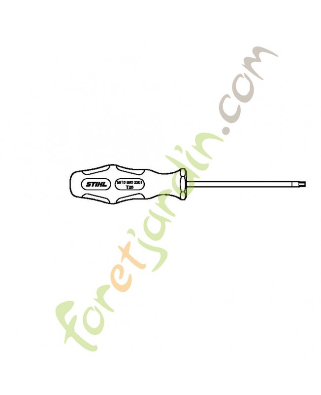 Tournevis t 20 5910-890-2301. Pièce détachée Stihl / Vicking