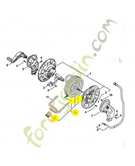 Flexible haute pression DN 6, 9 m, armature métallique 4950-500-0806. armat. Pièce détachée Stihl / Vicking