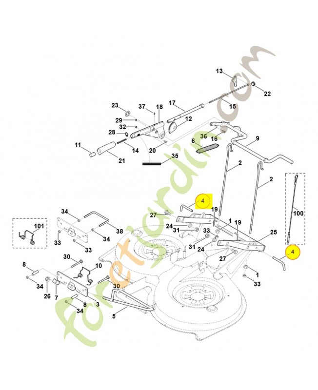 Boulon d’arrêt 6170-763-2300. Pièce de rechange Sithl / Vicking