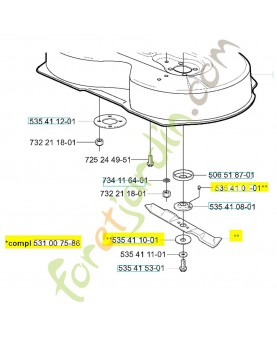 Lame husqvarna ref. 531007586