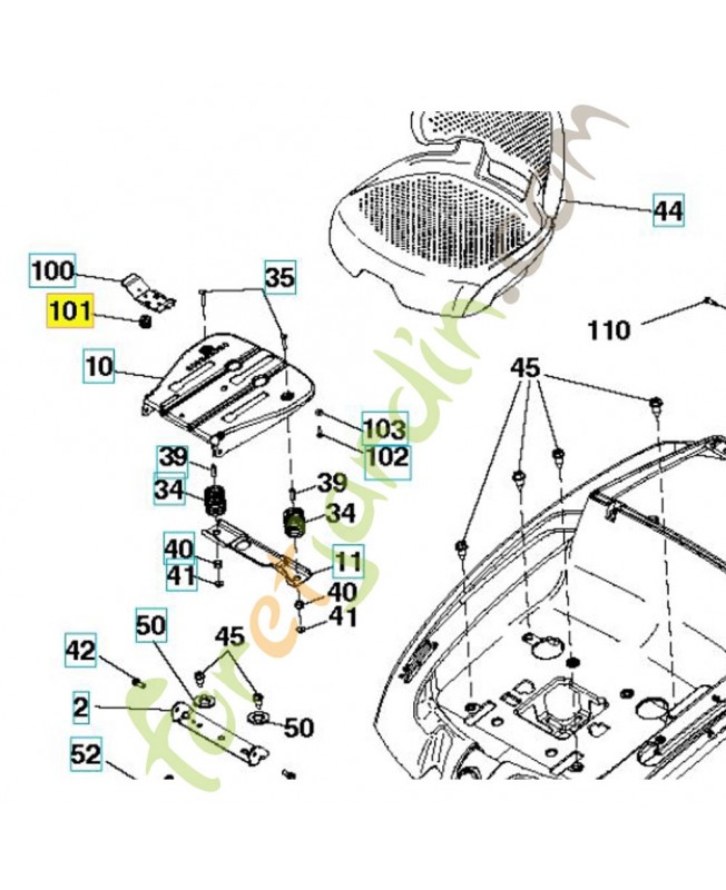 Ressort de reglage siege Ressort de reglage siege