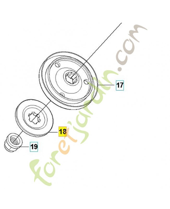 Bride de renfort 544217801 et 537343502 . Pièce de rechange Husqvarna