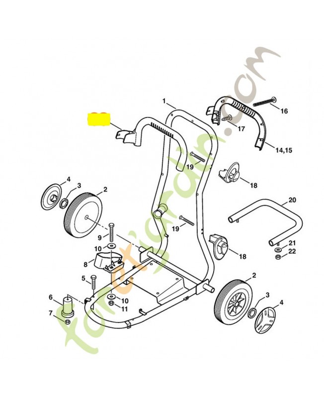 Monture de poignée 4747-791-0602. Pièce détachée Stihl / Vicking Monture de poignée 4747-791-0602. Pièce détachée Stihl / Vicking