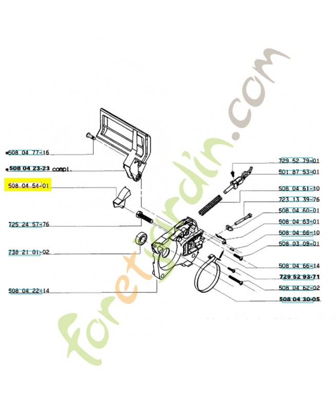 Isolateur 508045401. Pièce de rechange Husqvarna référence 508045401