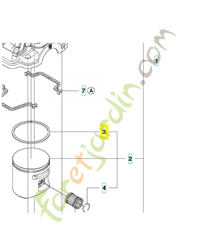 Segment de piston 537401101