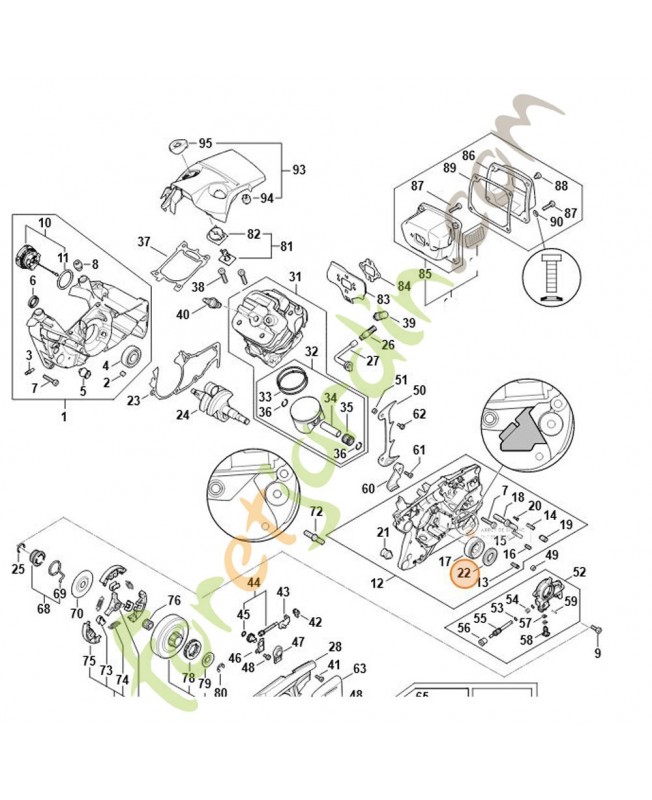 Bague d'étanchéité 9640-003-1604 stihl