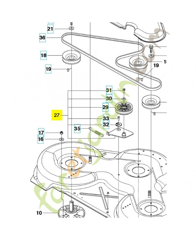 Poulie tendeur de courroie complet 586964001