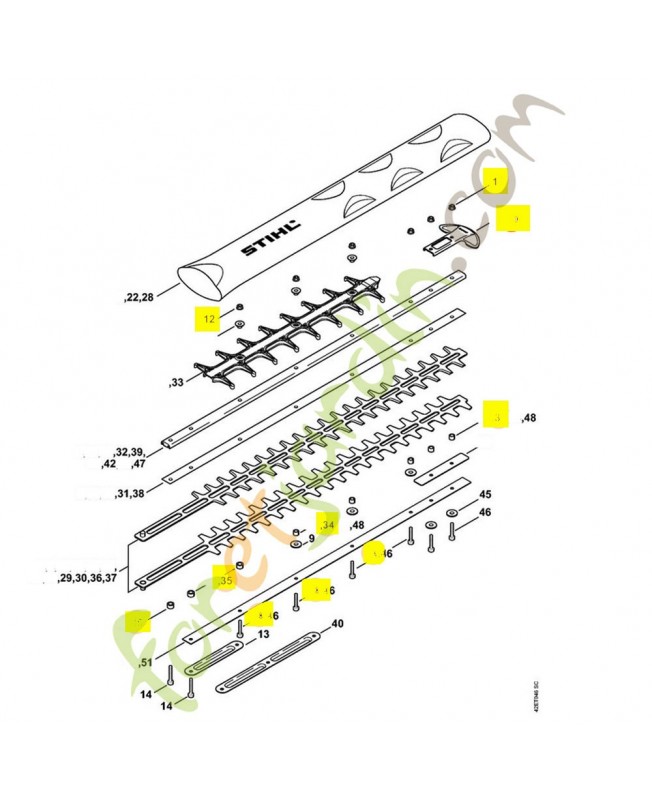 Protège-guidage 4237-790-9802. Pièce de rechange Sithl / Vicking