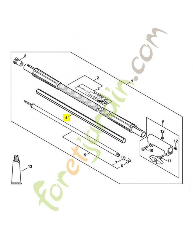 Fourreau 1386 mm 4180-711-7300. Pièce détachée Stihl / Vicking
