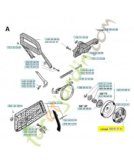 Embrayage 503813701. Pièce de rechange Husqvarna