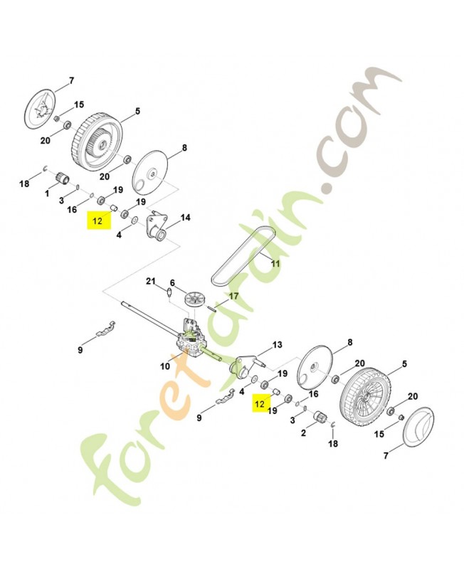 Douille d'écartement 6383-764-2800. Pièce de rechange Sithl / Vicking