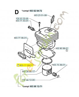 Joint 503775901. Pièce de rechange Husqvarna