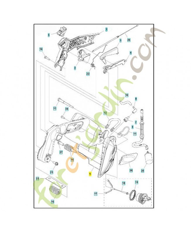 réservoir d'essence 588454301 husqvarna