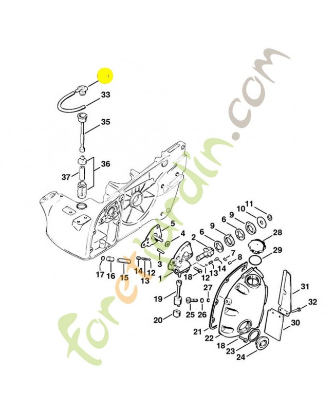 Raccord en équerre 1108-353-2500. Pièce détachée Stihl / Vicking référence 1108-353-2500