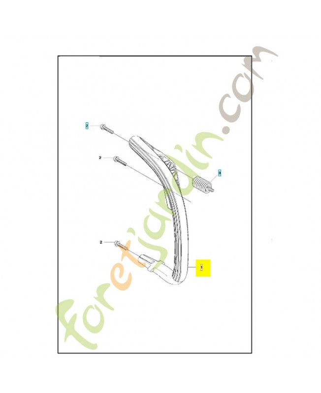 poignée avant 544284001. Pièce de rechange Husqvarna