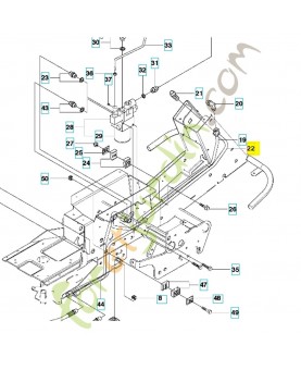Tube hydraulique 504209901. Pièce de rechange Husqvarna