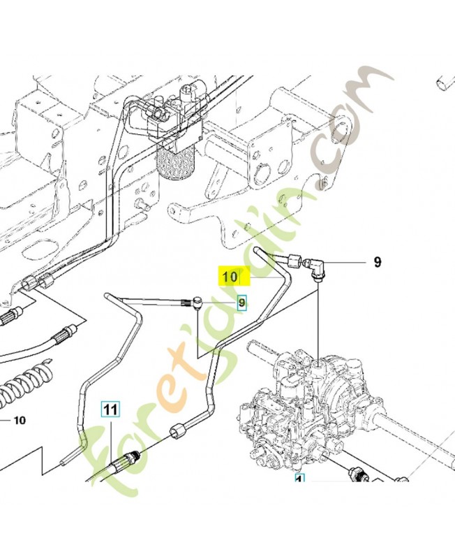 tube hydraulique 504210201 - Pièce de détachée Husqvarna