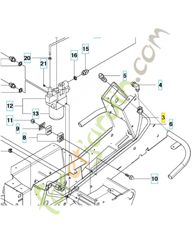  Tube hydraulique 504210301. Pièce de rechange Husqvarna