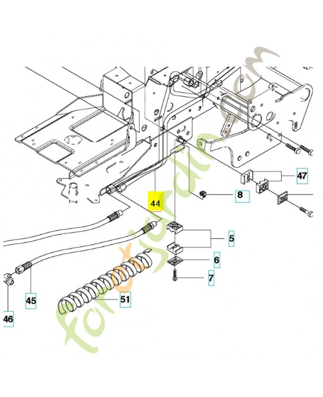 Tube hydraulique 504210401. Pièce de rechange Husqvarna